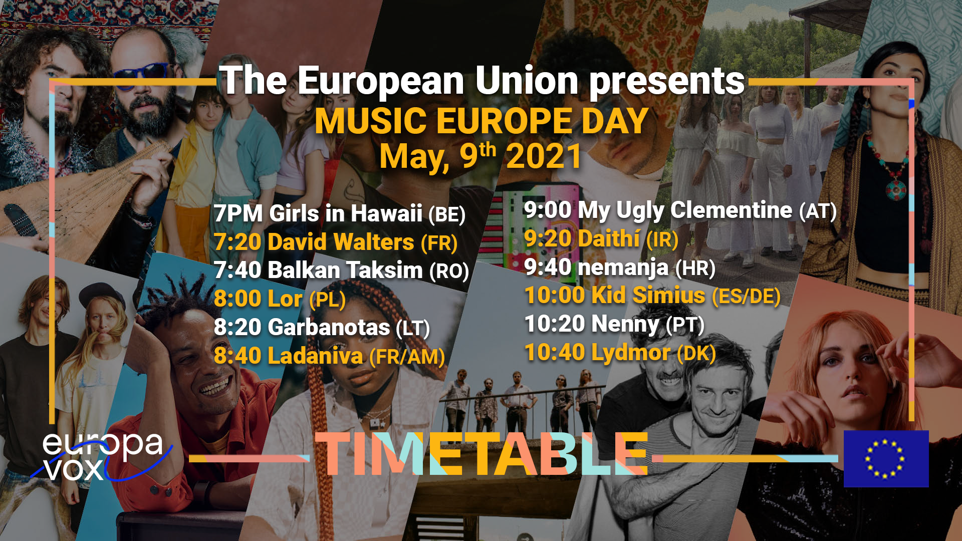 music europe day timetable